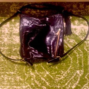 HOBO Black vintage patent leather backpack purse